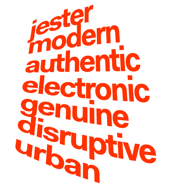 jester modern authentic electronic genuine disruptive urban